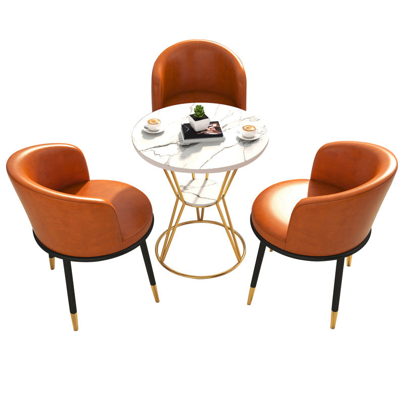 Juego de mesa de comedor de piedra blanca 1/2/4 piezas de comedor moderno