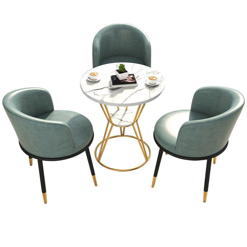 Juego de mesa de comedor de piedra blanca 1/2/4 piezas de comedor moderno