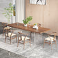 Modern Pine Wood Dining Set 1/4/6/7 Pieces Brown Dinette Set with Chairs 6 Pieces: Table, 5 Chairs Clearhalo 'Dining Room Sets' 'Dining Tables & Seating' 'dining_room_set' 'furn' 'furn_dining_room_set' 'Furniture' 'Kitchen & Dining Furniture' 6241952