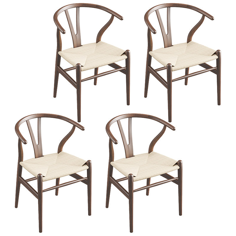 Modern Pine Wood Dining Set 1/4/6/7 Pieces Brown Dinette Set with Chairs 4 Brown Chairs Clearhalo 'Dining Room Sets' 'Dining Tables & Seating' 'dining_room_set' 'furn' 'furn_dining_room_set' 'Furniture' 'Kitchen & Dining Furniture' 6241953
