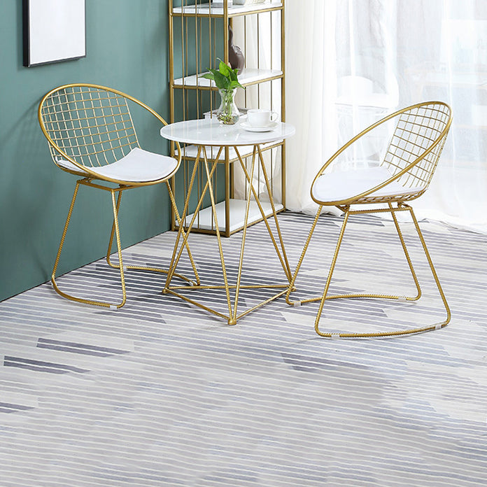 Modern Round Dining Set with Metal Chairs 1/3 Pieces Stone Top Dinette Set for Kitchen Clearhalo 'Dining Room Sets' 'Dining Tables & Seating' 'dining_room_set' 'furn' 'furn_dining_room_set' 'Furniture' 'Kitchen & Dining Furniture' 6241973