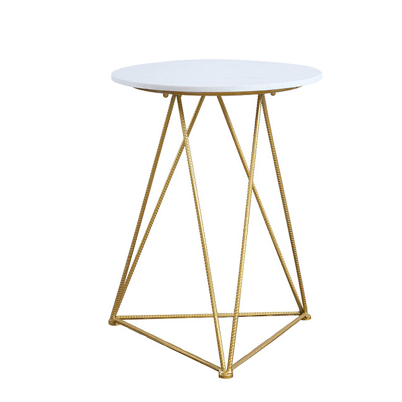 Modern Round Dining Set with Metal Chairs 1/3 Pieces Stone Top Dinette Set for Kitchen Clearhalo 'Dining Room Sets' 'Dining Tables & Seating' 'dining_room_set' 'furn' 'furn_dining_room_set' 'Furniture' 'Kitchen & Dining Furniture' 6241978