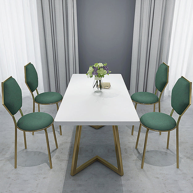 Solid Wood Dining Set with Velvet Chairs 1/3/5/7 Pieces Dinette Set for Home Clearhalo 'Dining Room Sets' 'Dining Tables & Seating' 'dining_room_set' 'furn' 'furn_dining_room_set' 'Furniture' 'Kitchen & Dining Furniture' 6241992