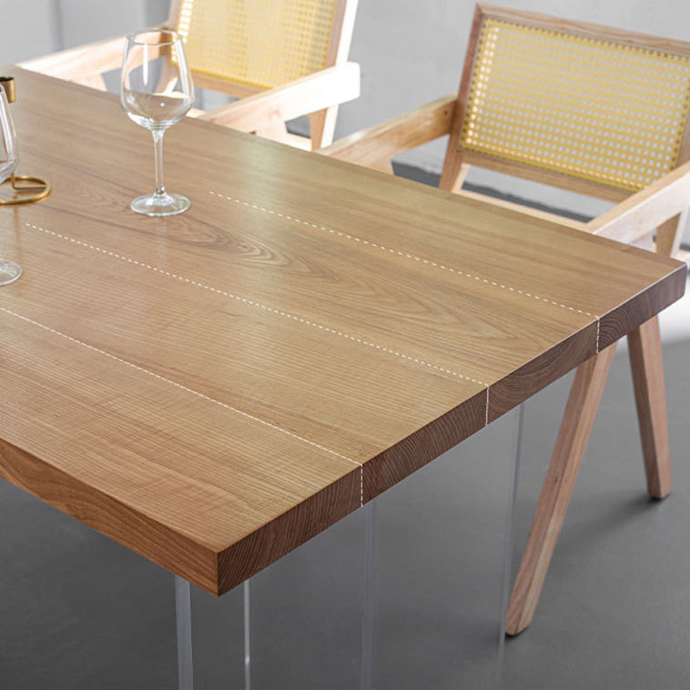 Holz Top Esstisch Set mit Acrylbasi