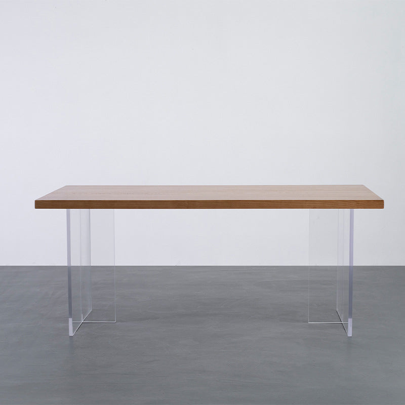 Holz Top Esstisch Set mit Acrylbasi