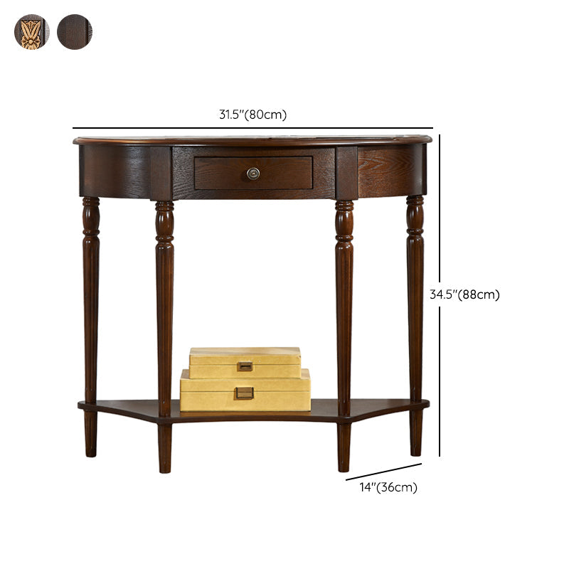 Mid-Century Modern Console Table Antique Finish Console Sofa Table Clearhalo 'Console Tables' 'console_tables' 'Entry & Mudroom Furniture' 'furn' 'furn_console_tables' 'Furniture' 6242102