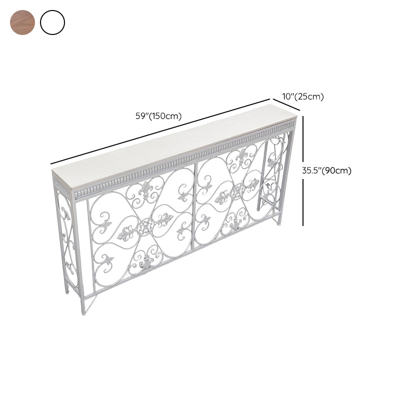 Table de la console de la console de pays française table de canapé de console finition antique