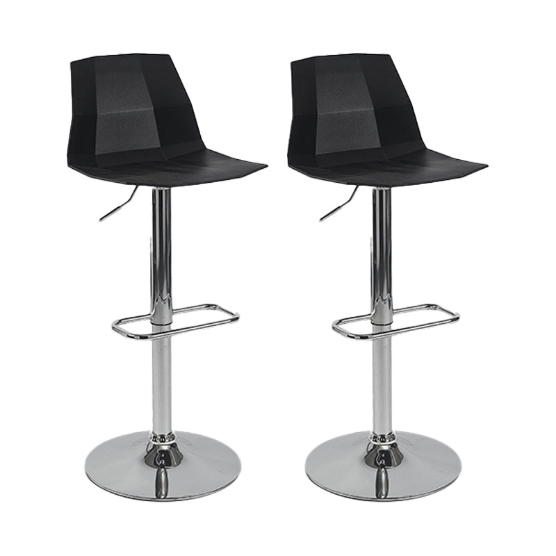 Industrial Backrest Armless Counter Stool Adjustable Iron Stool with Plastic Cushion