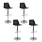 Industrial Backrest Armless Counter Stool Adjustable Iron Stool with Plastic Cushion