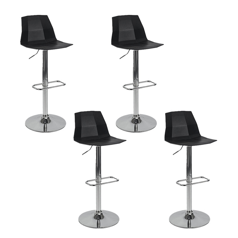 Industrial Backrest Armless Counter Stool Adjustable Iron Stool with Plastic Cushion
