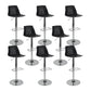 Industrial Backrest Armless Counter Stool Adjustable Iron Stool with Plastic Cushion