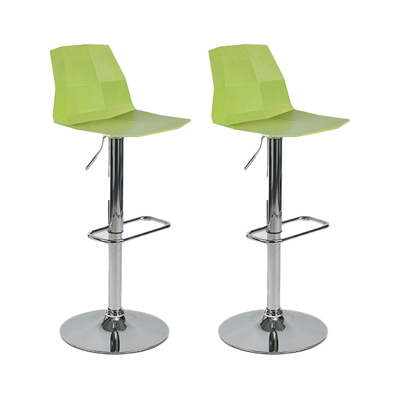 Industrial Backrest Armless Counter Stool Adjustable Iron Stool with Plastic Cushion