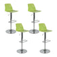 Industrial Backrest Armless Counter Stool Adjustable Iron Stool with Plastic Cushion
