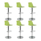 Industrial Backrest Armless Counter Stool Adjustable Iron Stool with Plastic Cushion