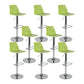 Industrial Backrest Armless Counter Stool Adjustable Iron Stool with Plastic Cushion