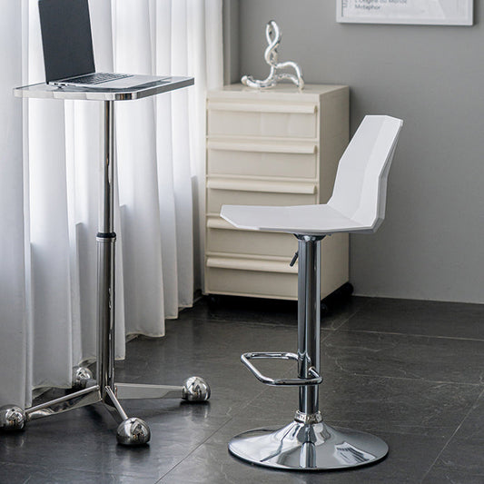 Tabouret de comptoir sans bras industriel Tabouret de fer réglable avec coussin en plastique