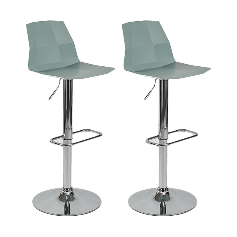 Industrial Backrest Armless Counter Stool Adjustable Iron Stool with Plastic Cushion