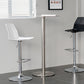 Industrial Backrest Armless Counter Stool Adjustable Iron Stool with Plastic Cushion