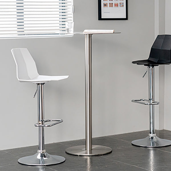 Industrial Backrest Armless Counter Stool Adjustable Iron Stool with Plastic Cushion