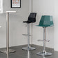 Industrial Backrest Armless Counter Stool Adjustable Iron Stool with Plastic Cushion