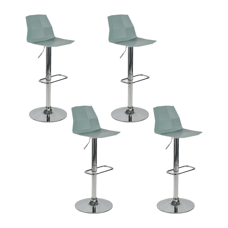 Industrial Backrest Armless Counter Stool Adjustable Iron Stool with Plastic Cushion