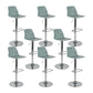 Industrial Backrest Armless Counter Stool Adjustable Iron Stool with Plastic Cushion