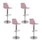 Industrial Backrest Armless Counter Stool Adjustable Iron Stool with Plastic Cushion