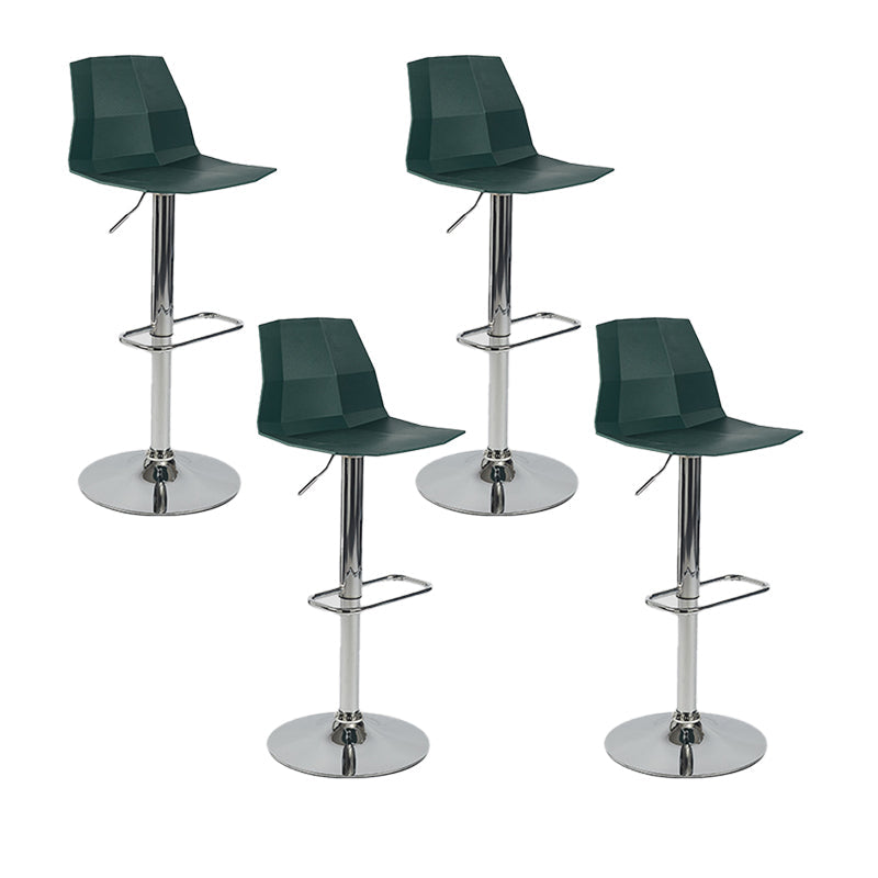 Industrial Backrest Armless Counter Stool Adjustable Iron Stool with Plastic Cushion