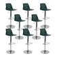Industrial Backrest Armless Counter Stool Adjustable Iron Stool with Plastic Cushion