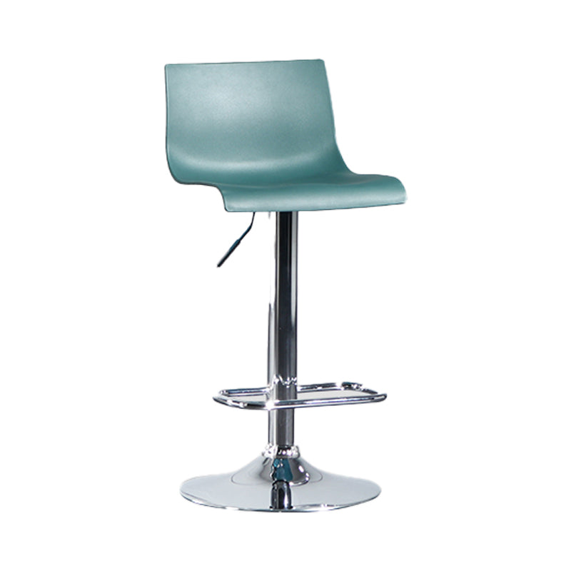 Industrial Backrest Armless Counter Stool Adjustable Iron Stool with Plastic Cushion