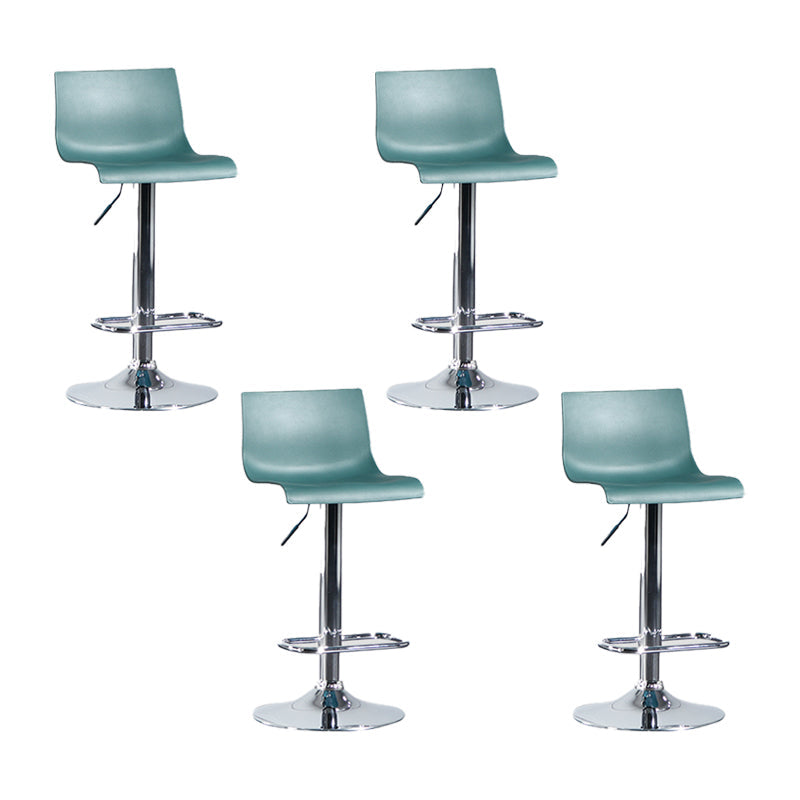 Industrial Backrest Armless Counter Stool Adjustable Iron Stool with Plastic Cushion