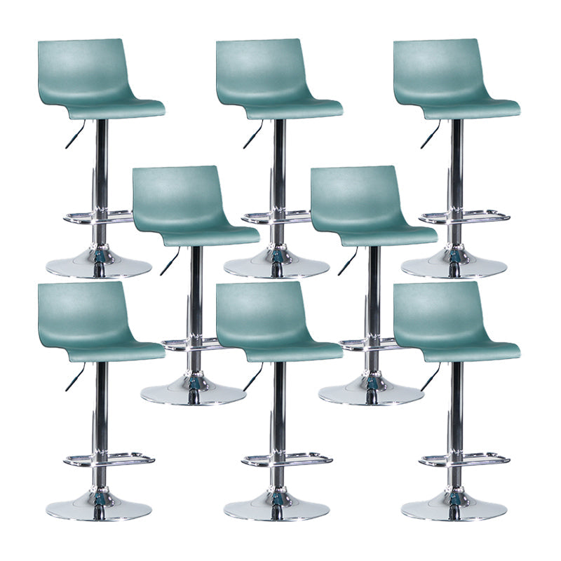 Industrial Backrest Armless Counter Stool Adjustable Iron Stool with Plastic Cushion