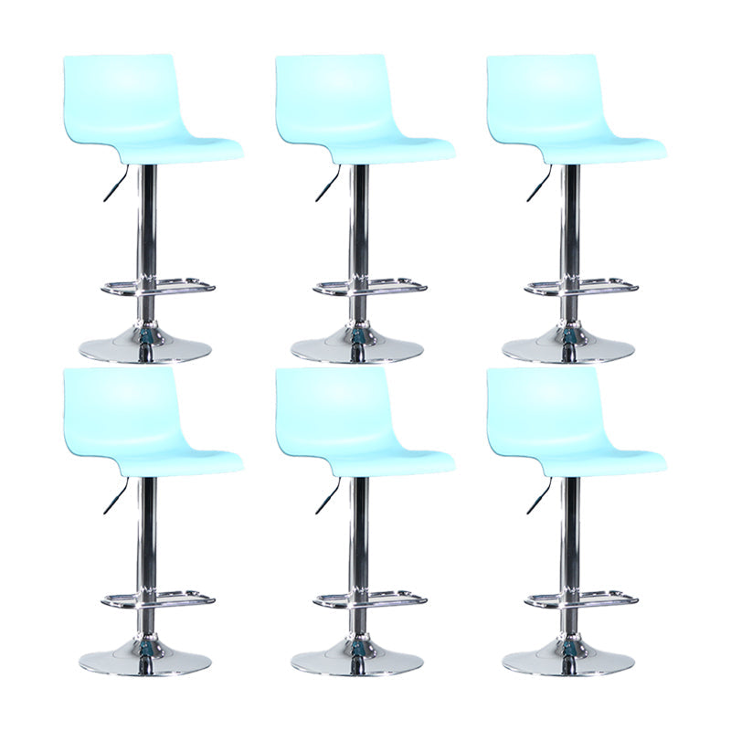 Industrial Backrest Armless Counter Stool Adjustable Iron Stool with Plastic Cushion