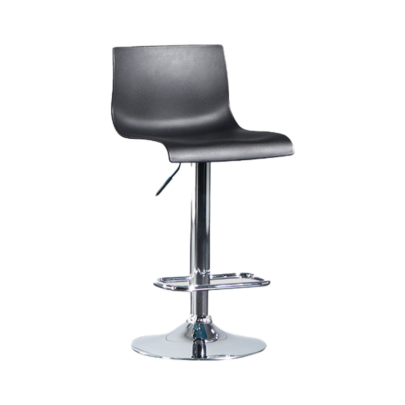 Industrial Backrest Armless Counter Stool Adjustable Iron Stool with Plastic Cushion
