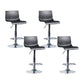 Industrial Backrest Armless Counter Stool Adjustable Iron Stool with Plastic Cushion