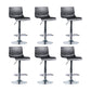 Industrial Backrest Armless Counter Stool Adjustable Iron Stool with Plastic Cushion