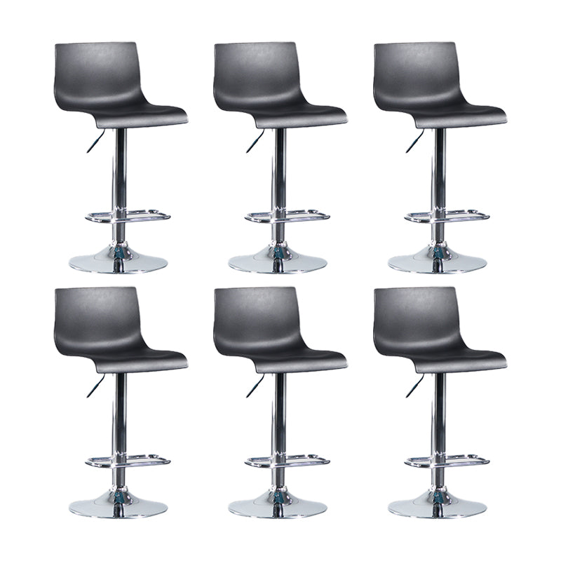 Industrial Backrest Armless Counter Stool Adjustable Iron Stool with Plastic Cushion