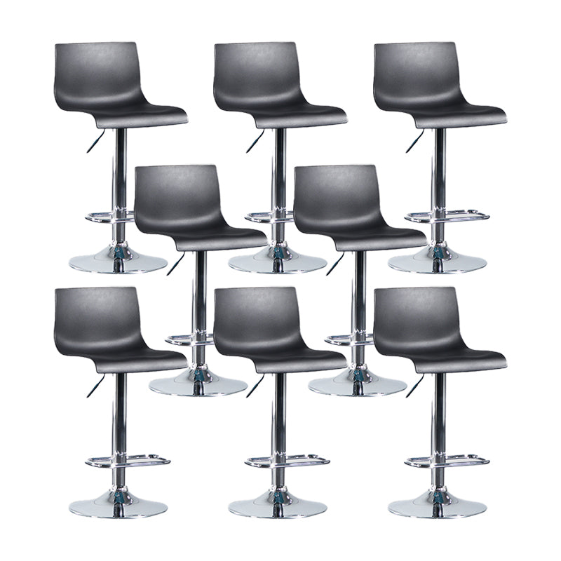 Industrial Backrest Armless Counter Stool Adjustable Iron Stool with Plastic Cushion