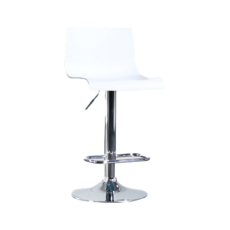 Industrial Backrest Armless Counter Stool Adjustable Iron Stool with Plastic Cushion