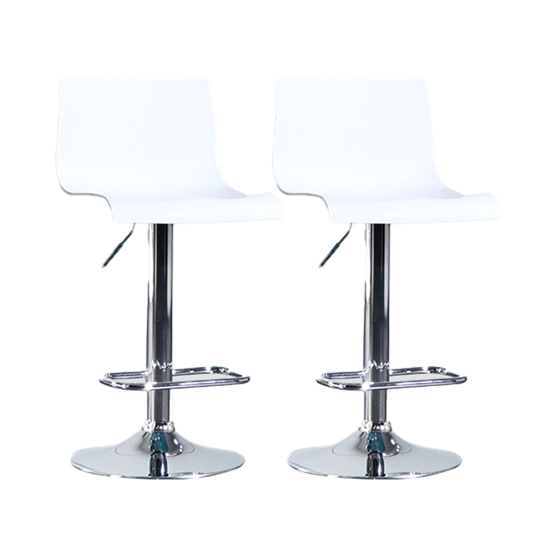 Industrial Backrest Armless Counter Stool Adjustable Iron Stool with Plastic Cushion