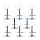 Industrial Backrest Armless Counter Stool Adjustable Iron Stool with Plastic Cushion
