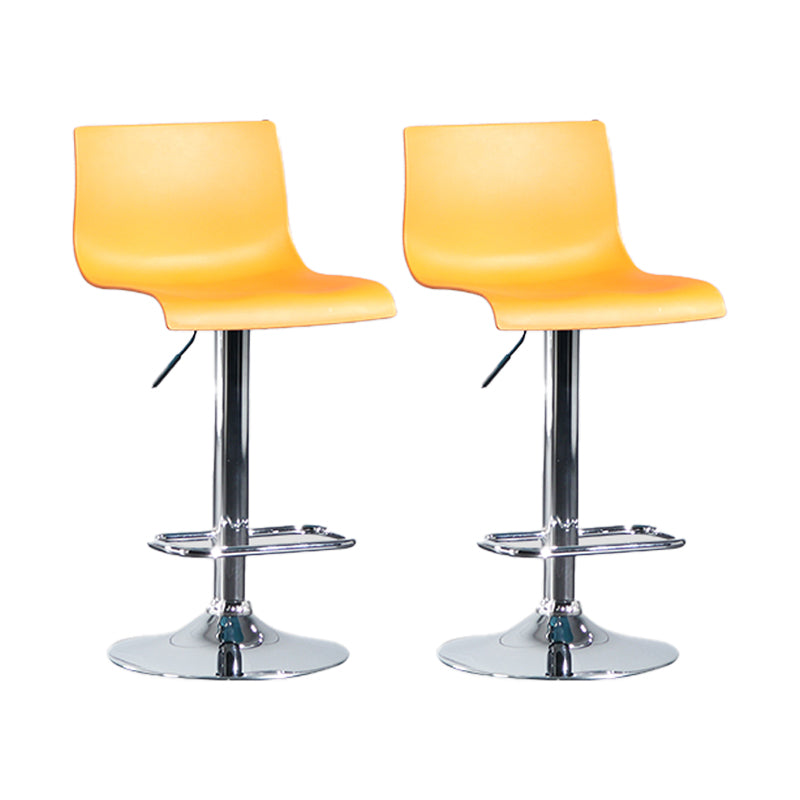 Industrial Backrest Armless Counter Stool Adjustable Iron Stool with Plastic Cushion
