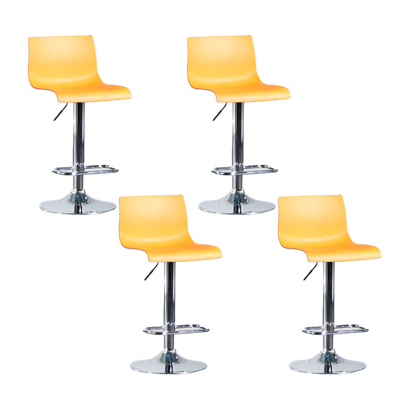 Industrial Backrest Armless Counter Stool Adjustable Iron Stool with Plastic Cushion