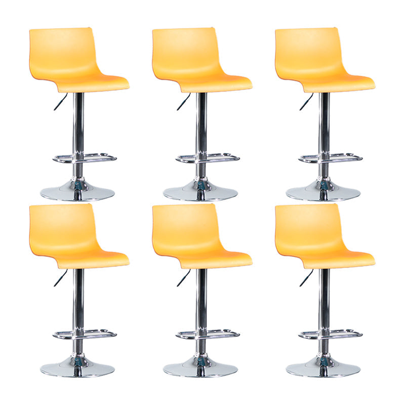 Industrial Backrest Armless Counter Stool Adjustable Iron Stool with Plastic Cushion