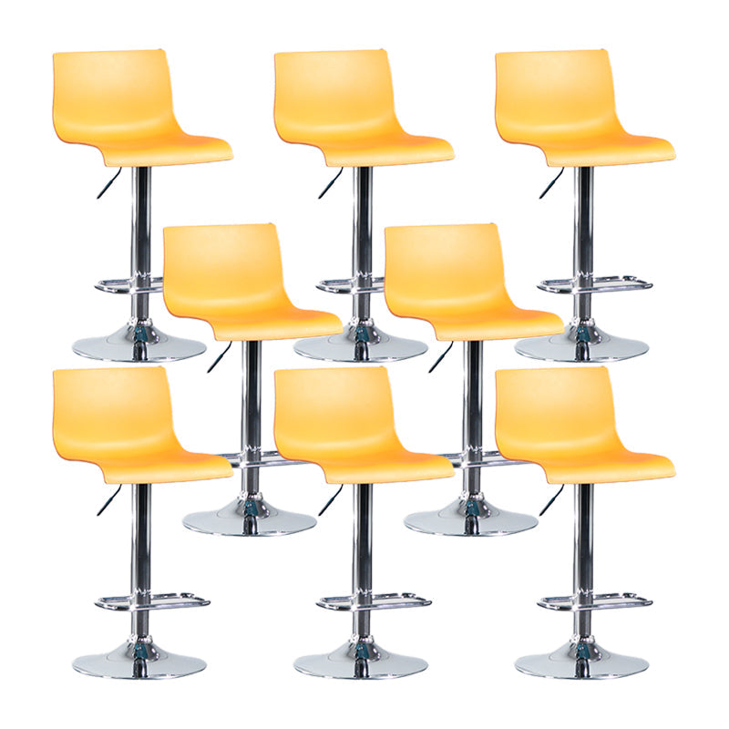 Industrial Backrest Armless Counter Stool Adjustable Iron Stool with Plastic Cushion