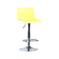 Industrial Backrest Armless Counter Stool Adjustable Iron Stool with Plastic Cushion