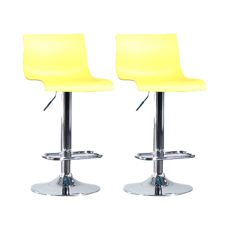 Industrial Backrest Armless Counter Stool Adjustable Iron Stool with Plastic Cushion