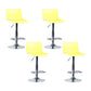 Industrial Backrest Armless Counter Stool Adjustable Iron Stool with Plastic Cushion