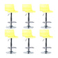 Industrial Backrest Armless Counter Stool Adjustable Iron Stool with Plastic Cushion