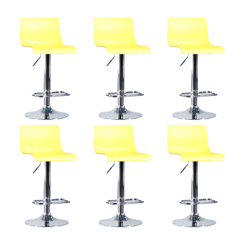 Industrial Backrest Armless Counter Stool Adjustable Iron Stool with Plastic Cushion